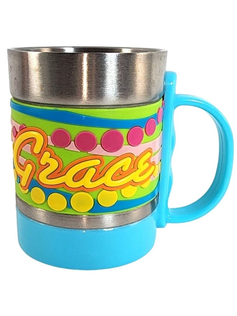 ID Gear Inc. "GRACE" Stainless Steel & Rubber Coffee Tea Mug Cup Personalized
